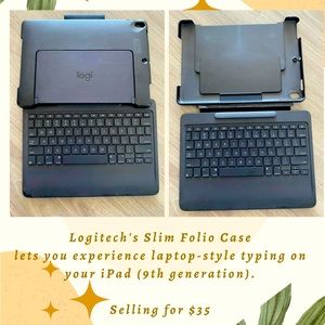 Logitech’s slim folio case with keyboard